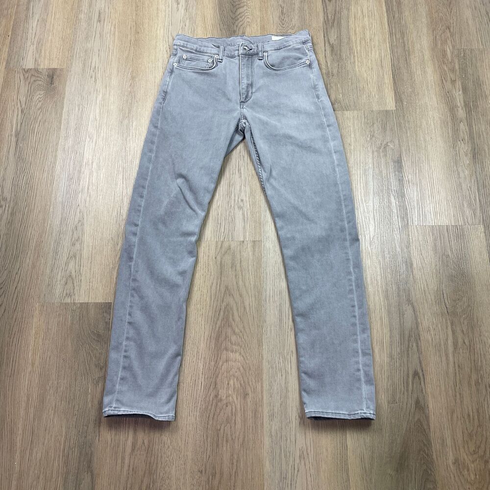 Rag & Bone Jeans Mens 30x32 Gray Straight Denim Slim Fit Strecht